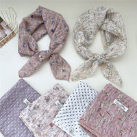 Chấm Bi Đa Năng Khăn Vuông / Quấn Ngực / Khăn Trùm Đầu Cà Vạt Tóc / Thắt Lưng Trang Trí Khăn Lụa Nữ Phong Cách Hàn Quốc Vải Lanh Cotton