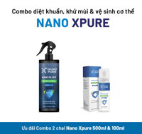CHĂM SÓC CÁ NHÂN CHAI XỊT DIỆT KHUẨN KHỬ MÙI NANO XPURE NANO BẠC AHT CORP AHTC 100ML&amp;500ML-NƯỚC RỬA TAY KHÔ XỊT KHỬ MÙI VỆ SINH CƠ THỂ