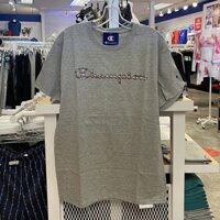 Champion Áo thun ngắn tay cổ tròn màu xanh ngọc lục bảo phù hợp cho nam