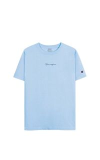 Champion Embroidered Logo In the Middle T-Shirt In Light Sky Blue