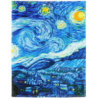 Chăn 1m5*2m -van gogh -Oil Tranh ấn tượng- Bầu trời đầy sao, thích hợp cho giường hoặc ghế sofa