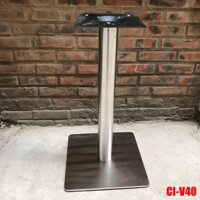Chân bàn cà phê, chân bàn  inox vuông 40, dùng cho mặt bàn 50,60cm, CI-V40