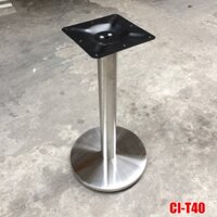 Chân bàn cà phê inox mâm tròn 40cm, dùng cho mặt bàn KT 40,50,60cm