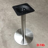 Chân bàn cà phê inox mâm tròn 45cm, dùng cho mặt bàn 50,60,70cm, CI-T45