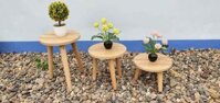 Chân bàn tròn gỗ cao 50cm