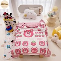 Chăn băng lạnh disney cho bé đi học, chăn thun lạnh 1mx1m4 mỏng gọn nhẹ đã trần bông phù hợp cho 4 mùa DUONG2D