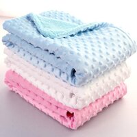 Chăn Bộ bé ĐẦM SƠ SINH Nhiệt Mềm Chăn Rắn Bộ Chăn Ga Gối Cotton Thoải Mái Chăn 102*76 cm [bonus]