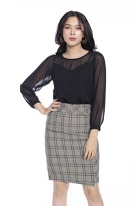 Chân bút chì họa tiết caro