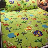 CHĂN CHẦN BÔNG COTTON POLY RỪNG XANH