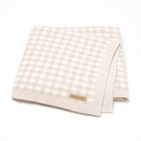 Chăn Cho Bé Đan 100 * 80cm Cotton Kẻ Sọc Dệt Kim Sơ Sinh Bé Trai Bé Gái Kép Cũi Ngủ Chăn Ga Gối Cho Trẻ Sơ Sinh Quấn Bao
