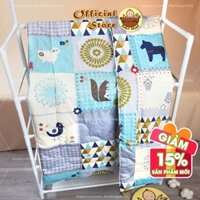 Chăn cho bé đi học mền chần gòn lông vũ cotton satin Hàn họa tiết hoạt hình trẻ sơ sinh và trẻ nhỏ mềm mại