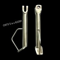 Chân chống nghiêng, ngang xe SIRIUS, JUPITER.... trắng inox