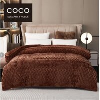 Chăn CoCo Lông Thỏ nặng 4kg kích thước 2m3x2m Siêu Ấm Chăn Đại Hàn hàng loại 1