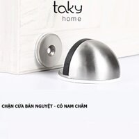 Chặn Cửa Bán Nguyệt Có Nam Châm, Chống Va Đập Cánh Cửa Với Tường, Loại Gắn Sàn, Nhiều Màu. TakyHome 1200 - Màu Bạc