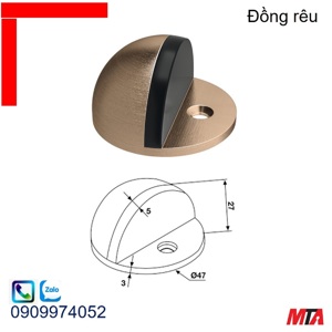 Chặn cửa gắn sàn Hafele 937.01.111 đồng rêu