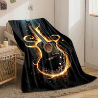 Chăn đàn guitar cá tính, chăn nhạc cá tính kèm tên bạn, chăn sofa mềm mại, thoải mái, quà tặng cho những người yêu thích đàn guitar