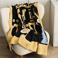 Chăn đan nửa bên lười biếng cho ghế sofa, văn phòng, ngủ trưa, dày dạn cho mọi mùa, chăn điều hòa