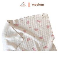 Chăn đắp Mochee thỏ hồng 90x120cm chất liệu lụa cotton cho bé sơ sinh - Monnie Kids