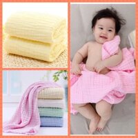 Chăn đắp mùa hè cao cấp 6 lớp trơn cho bé có túi zip kích thước 105x105cm