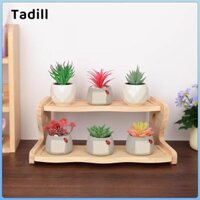 Chân Đế Chậu Hoa Chân Đế Trang Trí 2 Tầng Mini Thang Gỗ Kệ Gia Vị Cho Ban Công Mặt Bàn