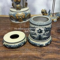 Chân - Đế  - Kệ Lót Men Rạn Trơn Bát Hương Men Rạn Nghệ Nhân Bát Tràng Nhiều cỡ