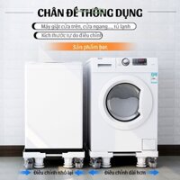 Chân đế kê tủ lạnh Giá đỡ máy giặt 8 trụ đứng 4 bánh Tuỳ chỉnh độ cao Linh hoạt kích cỡ di chuyển dễ  Gia dụng TOM&TOM