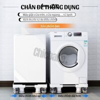 Chân đế kê tủ lạnh Giá đỡ máy giặt 8 trụ đứng 4 bánh Tuỳ chỉnh độ cao Linh hoạt kích cỡ di chuyển dễ  Gia dụng