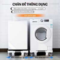 Chân đế kê tủ lạnh Giá đỡ máy giặt 8 trụ đứng 4 bánh Tuỳ chỉnh độ cao Linh hoạt kích cỡ di chuyển dễ  Gia dụng Yale77