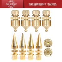 Chân đế loa chuyên nghiệp chống sốc, chân đồng tròn đầu nhọn, chân nâng loa + miếng đệm, phụ kiện loa JBWV