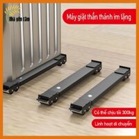 Chân Đế Máy Giặt tủ lạnh 2PCS Set có thể thu vào dàng chuyển/Chân đế máy giặt tủ lạnh có bánh xe, set 2 thanh trượt di c