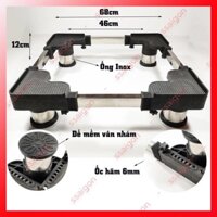 Chân đế máy giặt tủ lạnh trụ Inox cao cấp - Bảo hành 2 năm
