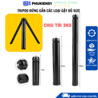 Chân đế tripod gấp gọn hợp kim nhôm có ốc 1/4'' cho máy ảnh Gimbal chịu tải 3kg