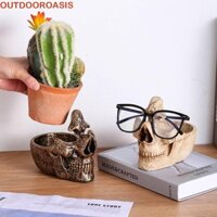 Chân đế trưng bày kính ngoài trời, Giá đỡ kính đầu lâu đa năng sáng tạo, Đạo cụ chụp ảnh Đồ thủ công chống trượt Móc khóa lưu trữ Skull Nhựa Điêu khắc Phòng khách