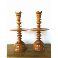 Chân đèn cầy gỗ gõ Nội Thất   60cm