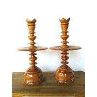 Chân đèn cầy gỗ gõ