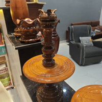 Chân Đèn Gỗ | Cặp Chân Đèn Gỗ Nguyên Khối | Chân Đèn Để Bàn Thờ , Chân Đèn Thờ Cúng Hàng Cao Cấp Chất Lượng