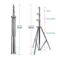 Chân Đèn Inox 280cm NiceFoto 288H