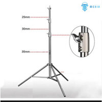 Chân đèn inox cao tối đa 2m8, Chân đèn studio thế hệ mới
