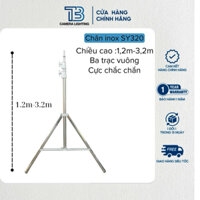 Chân đèn Inox SY320 ( Chân đèn cao 3,2m) Chân đèn studio hoặc ngoại cảnh