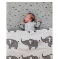 Chăn Dệt Kim Xuất Hàn Cao Cấp Trẻ Em Dùng Nôi Cũi, Chăn Ngủ Trưa Văn Phòng KT 105x85cm