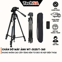 Chân Đỡ Máy Ảnh WT-3520/360, Tripods Điện Thoại, Khung Nhôm Cao Cấp, Chắc Chắn Dành Cho Máy Ảnh, Điện Thoại-TECHNA STORE