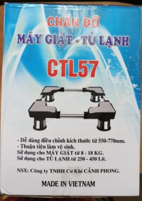 CHÂN ĐỠ MÁY GIẶT- TỦ LẠNH CHÁNH PHÁT- CTL57 ( Máy giặt từ 8- 18 kg. tủ lạnh từ 250l- 450 Lít)