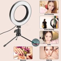 Chân đứng mini + Đèn led ring 16cm hỗ trợ chụp MACRO, chụp sản phẩm, live stream 3 CHẾ ĐỘ SÁNG