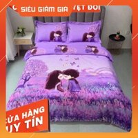 Chăn Ga Gối Cotton 100% Hình Chibi Lãng Mạn [UY TÍN]