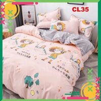 Chăn ga gối đệm cao cấp nhất  Set Chăn ga gối Loại 1 bộ 4 món Cotton poly hàng Đẹp CL35 nhập khẩu