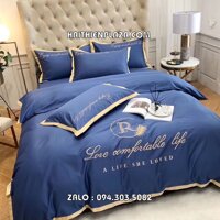 Chăn ga gối đệm màu xanh nước biển