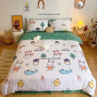 Chăn ga gối hình con thú dễ thương