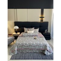 Chăn ga gối lụa Korea ga chần bông chăn hè nhập khẩu nguyên bộ