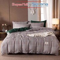 Chăn Ga Gối Nệm 5 Món Cotton Tici SERENA Chính Hãng Combo Set Chăn Drap Nệm Đệm Trải Phủ Giường Trần Bông Cao Cấp - 160x200