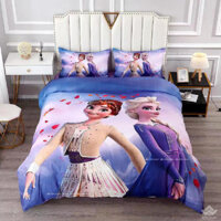 Chăn ga gối Olympia hoạt hình OHH2207 công chúa Elsa Anna
